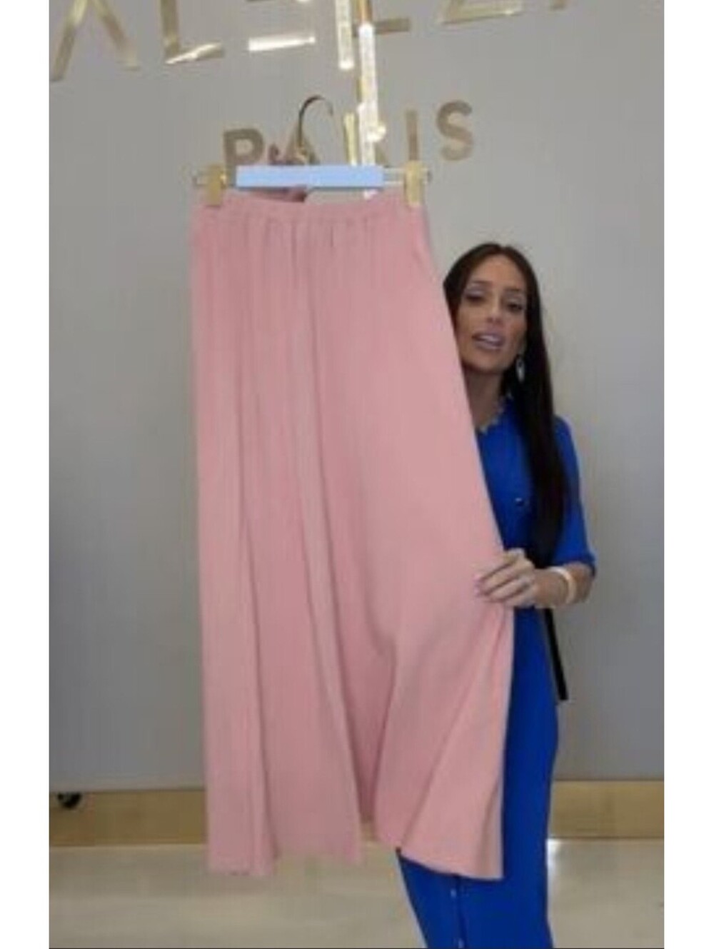 NWT Aleeza Paris Laura Flowy Skirt - Pink (Size 1XL)